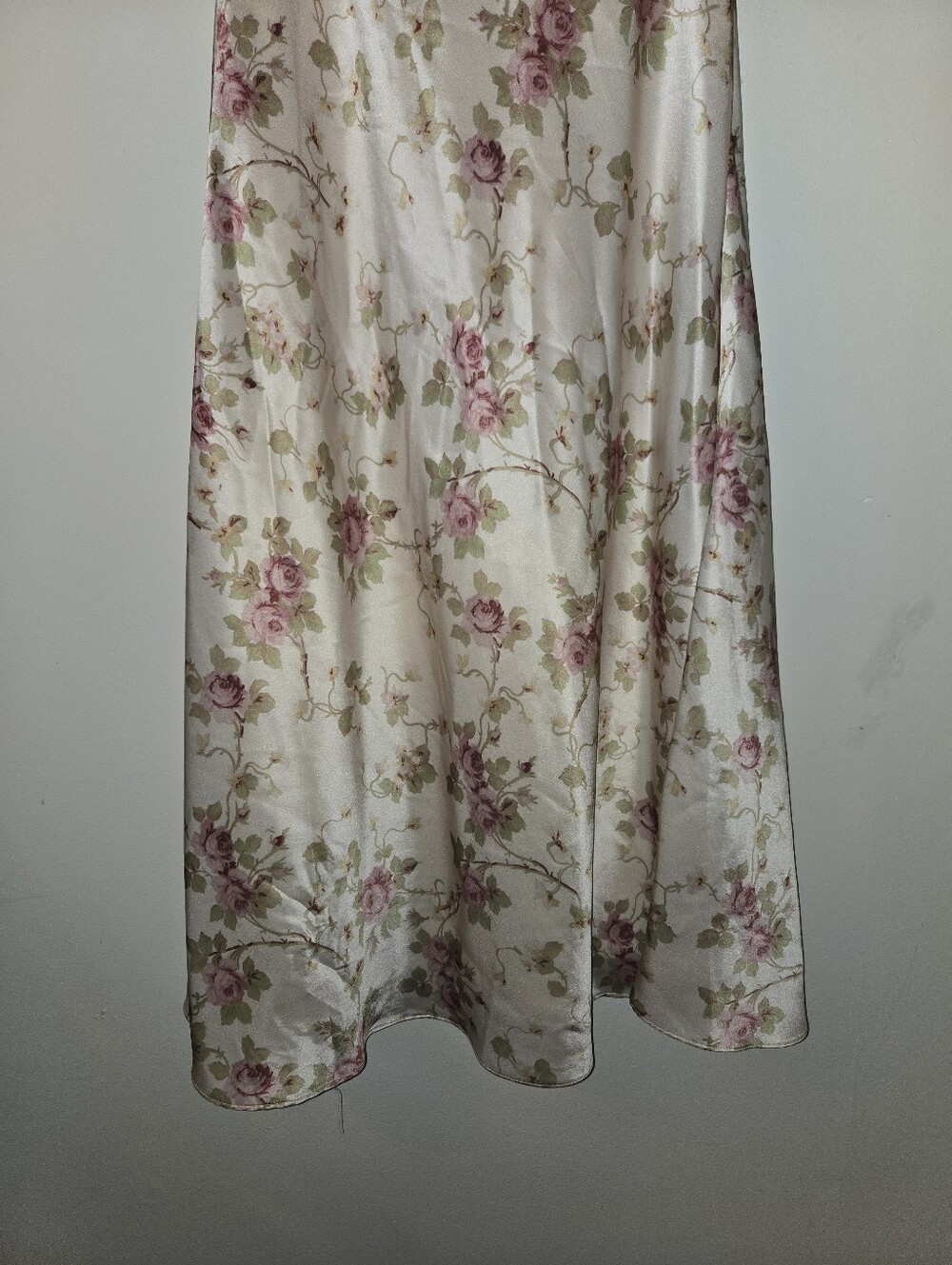 House of CB Felicity [Size XS] Floral Ivory Satin Lace Midi Coquette Dress - Picture 11 of 15
